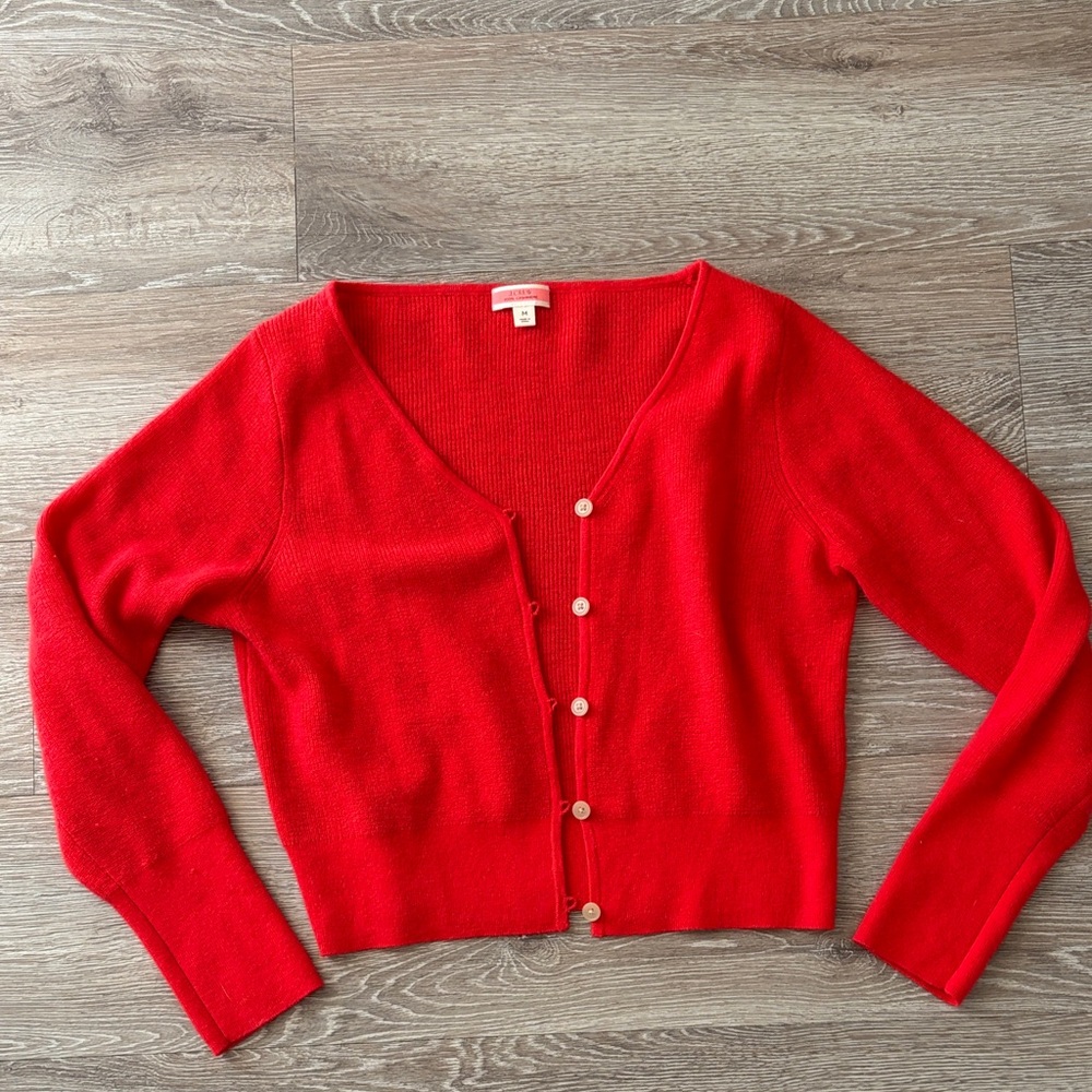 J. Crew Vibrant Red Women's Cardigan